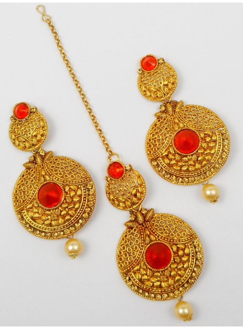 Earring Maang Tikka Set